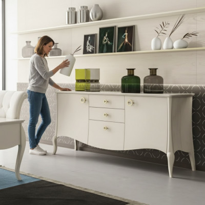 Italian furniture sideboard dresser luxury furnishings living room wood