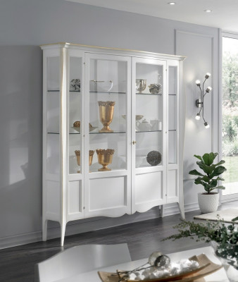 Showcase Italian luxury living room furniture cabinet classic style wood