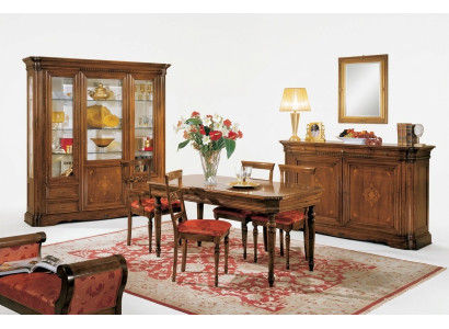Dining table, 4x chairs, dining set, sideboard, table set, dining table 7-piece set