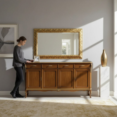 Italian style furniture sideboard cabinet designer brown dresser new