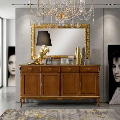 Italian style furniture sideboard cabinet designer brown dresser new