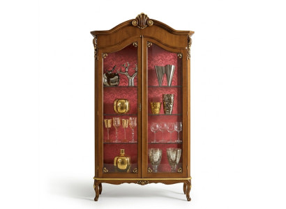 Showcase wood furniture glass cabinet brown display cabinet living room sideboard new