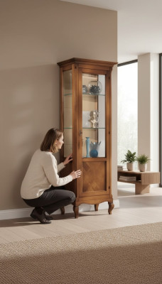Furniture glass cabinet display case wood display glass cabinet shelves Italy