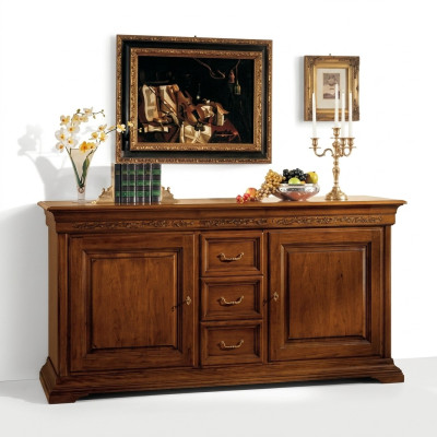 Classic style dresser sideboard cabinet Italian furniture brown new