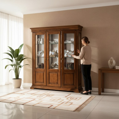 Showcase Classic Italian Living Room Brown Cabinets Sideboard New