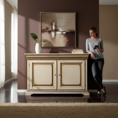Sideboard Commode Cabinet Dressers Designer Luxury Wood Classic