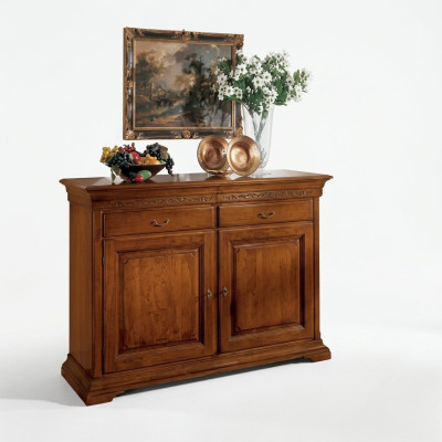 Italian style furniture sideboard brown luxury dresser wooden living room