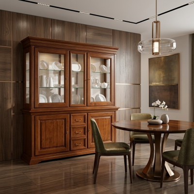 Classic showcase Italian luxury furniture display cabinet wood cabinet design cabinet