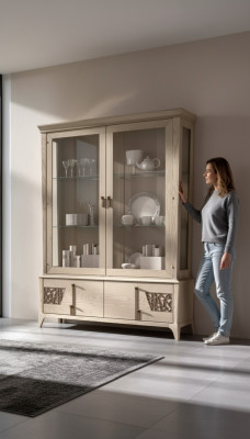 Luxury display cabinet 2 door wooden cabinet living room glass cabinets design furniture