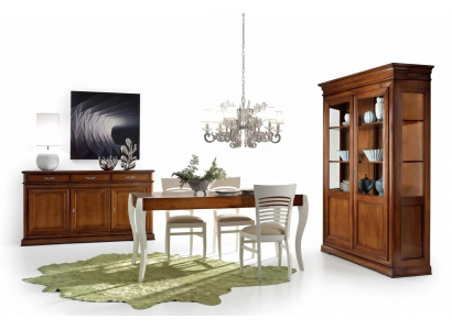 Dining room set furniture table sideboard display cabinet group dining suite 3-piece. New.