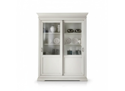 Showcase living room furniture wood display cabinets glass cupboard sideboard white new