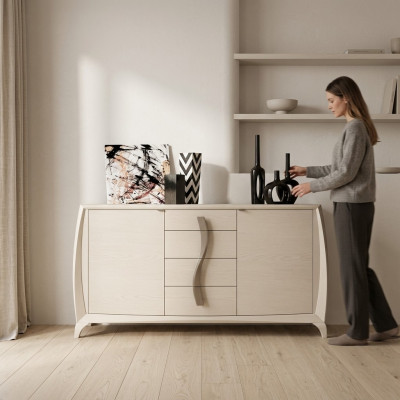 Sideboard living room dressers classic cabinet beige wooden cabinet new