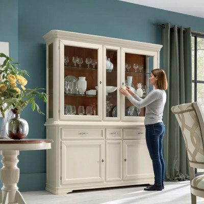 Display cabinet dining room sideboard wooden furniture living room sideboard glass cabinet