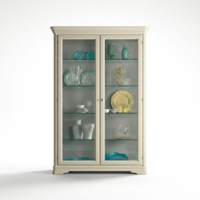 Display cabinet glass cupboard wood living room showcases Italian luxury furniture