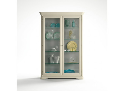 Display cabinet glass cupboard wood living room showcases Italian luxury furniture