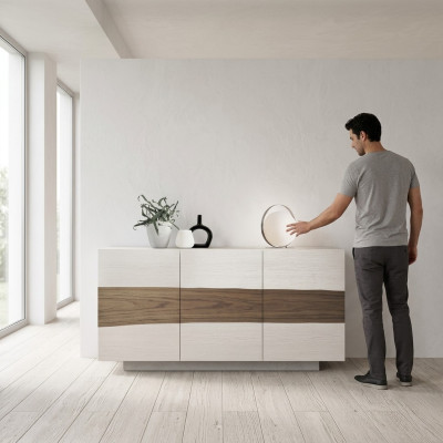 Sideboard Wood Dressers Furniture Living Room White Modern Cabinet New