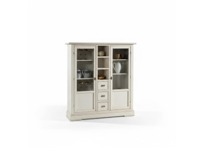 Living room furniture wooden display cabinet glass cupboard solid wood sideboard display cabinet