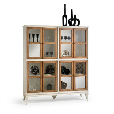 Display cabinets showcases wood luxury living room furniture white cabinet new