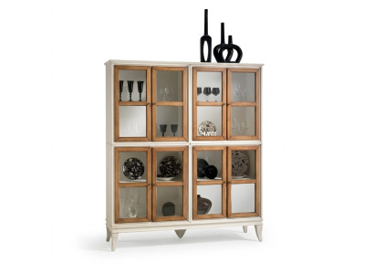 Display cabinets showcases wood luxury living room furniture white cabinet new