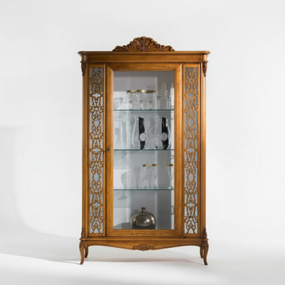 Showcase Italian Luxury Furniture Display Sideboard Glass Cabinet Design