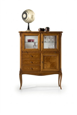 Display glass bar cabinet cabinets Italian furniture wood living room