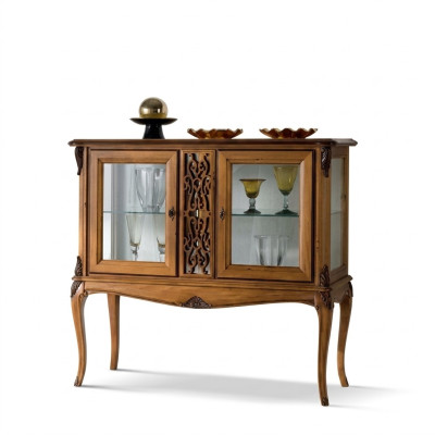 Display Cabinet Living Room Classic Wooden Cabinet Glass Cabinet