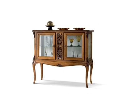 Display Cabinet Living Room Classic Wooden Cabinet Glass Cabinet