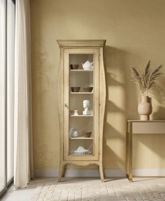 Sideboard Luxury Display Case Glass Cabinet Classic Style Italian Furniture