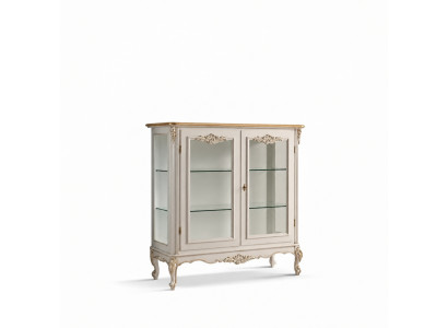 Glass cabinet luxury display cabinet white display cabinet classic Italian furniture