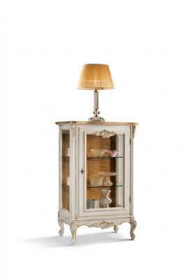 Display case showcase glass cabinet style classic wood design furniture