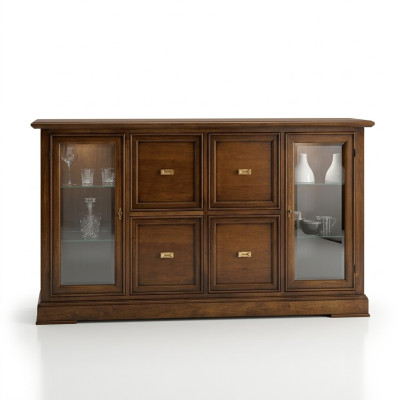 Living Room Sideboard Glass Cabinet Showcase Dining Room Sideboard Wooden Furniture