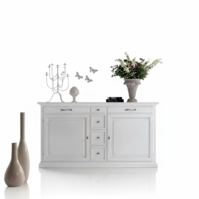 Luxury Dresser White Sideboard Wood Cabinet Living Room Furniture Italy