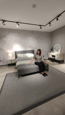 Luxurious bed with bench exclusive design and high-quality craftsmanship