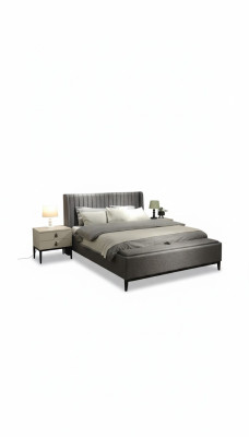 Luxurious bed with bench exclusive design and high-quality craftsmanship
