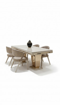 Luxurious 6x chairs Clear lines and elegance Complement to any interior