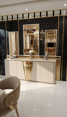 Luxurious modern dresser with 3 mirrors exclusive design and high quality