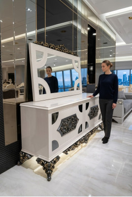 High-quality elegant dresser with mirror stylish appearance