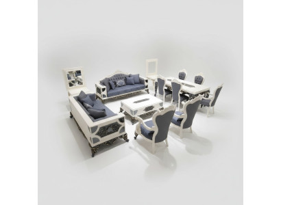 Modern 4-piece living room set stylish 2x sofas designer armchair new
