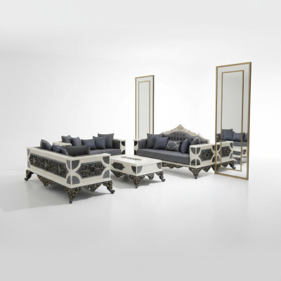Luxurious set of two elegant 3-seater sofas made with high-quality materials sofa set