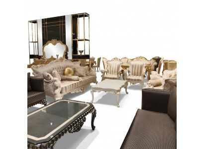 Designer living room set sofas stylish armchair modern coffee table sofa set
