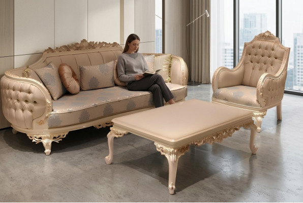Stylish luxurious 3-seater sofa living room armchair elegant furniture new