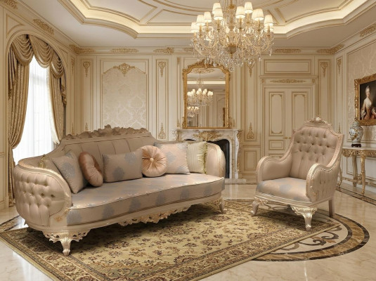 Stylish luxurious 3-seater sofa living room armchair elegant furniture new
