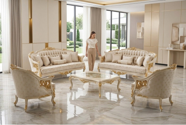 Exclusive luxury sofa set 3 3 1 1 seater modern living room set elegant set