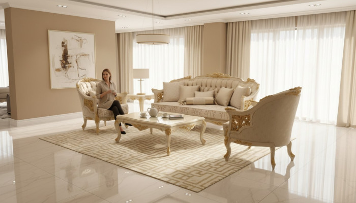 Luxury Sofa Set Living Room Sofa Set Sofa Suite 3+1+1+Coffee Table