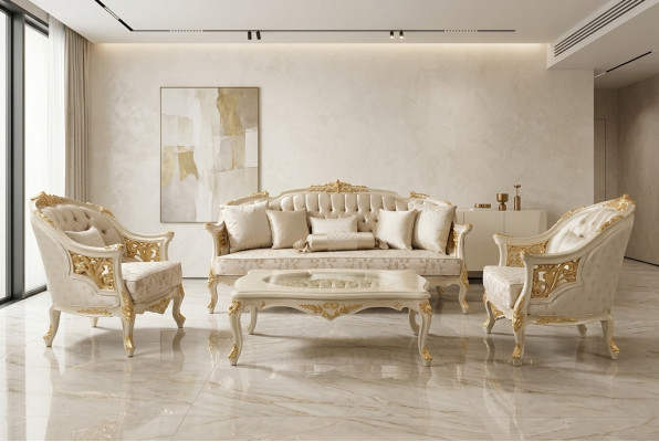 Luxury Sofa Set Living Room Sofa Set Sofa Suite 3+1+1+Coffee Table