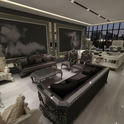 Prestigious 3+3+1 living room suite, living room set with two sofas and an armchair.