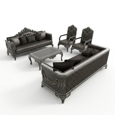 Prestigious 3+3+1 living room suite, living room set with two sofas and an armchair.