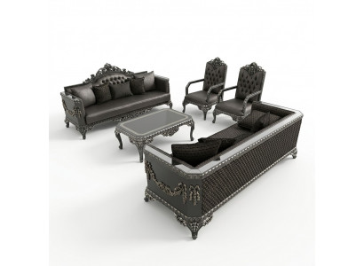 Prestigious 3+3+1 living room suite, living room set with two sofas and an armchair.
