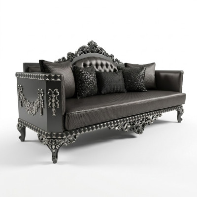 Noble three-seater sofa modern 3-seater stylish sofa 3-seater brown