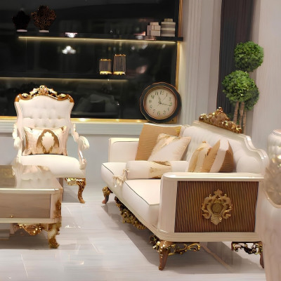 Exquisite living room sofa set sofa 2x armchair set luxury set